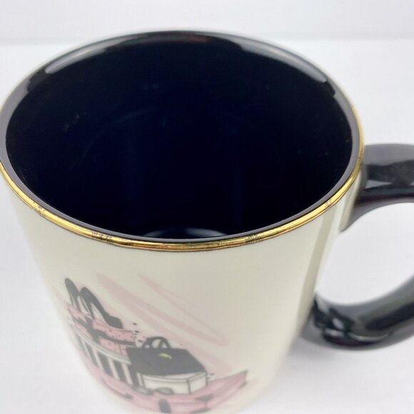 Saks Fifth Avenue New York Coffee Mug, Pink Black, Travel Essentials Cup - Picture 4 of 11